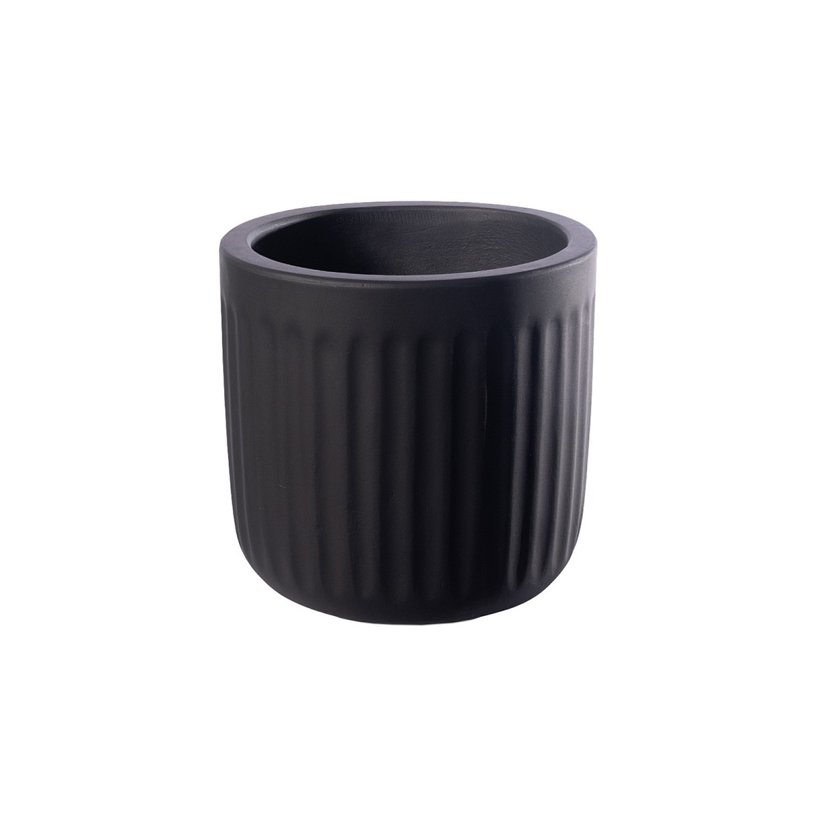Supergreens Γλάστρα Τσιμεντένια Στρογγυλή \"UrbanBloom\" Μαύρη 25x25x23 εκ.
