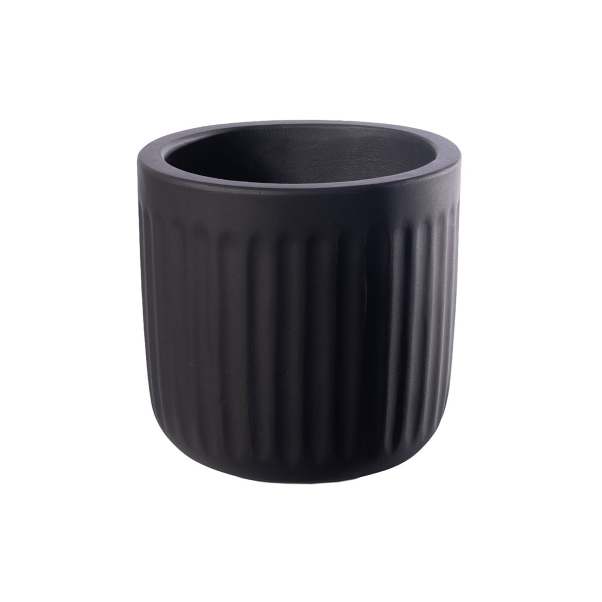 Supergreens Γλάστρα Τσιμεντένια Στρογγυλή \"UrbanBloom\" Μαύρη 33x33x30 εκ.