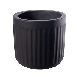 Supergreens Γλάστρα Τσιμεντένια Στρογγυλή "UrbanBloom" Μαύρη 40x40x37 εκ.