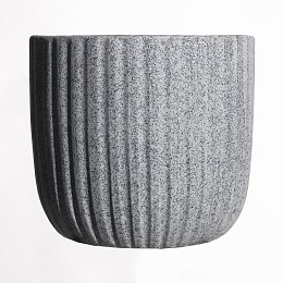 Supergreens Κασπώ Τερακότα "Dante" Στρογγυλό Γκρι 24x24x22 εκ.