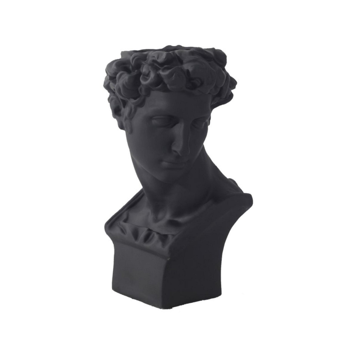 Supergreens Κασπώ Κεραμικό Ανδρική Φιγούρα Μαύρο 35x35x57,5 εκ.