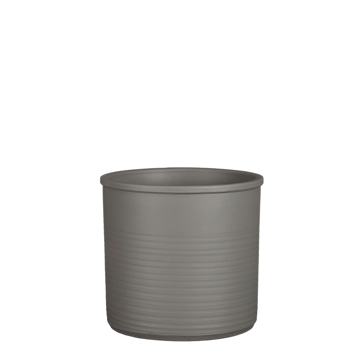 Supergreens Κασπώ Τερακότα Κυλινδρικό \"Momo\" Ανοιχτό Γκρι 23x21 εκ.