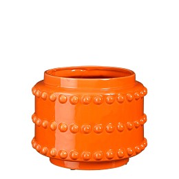 Supergreens Κασπώ Κεραμικό Στρογγυλό "Boaz" Πορτοκαλί 21x16.5 εκ.