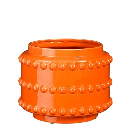 Supergreens Κασπώ Κεραμικό Στρογγυλό "Boaz" Πορτοκαλί 22x19 εκ.