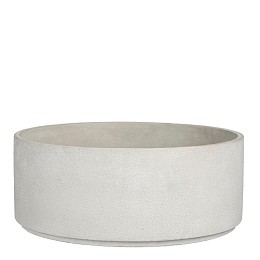 Supergreens Κασπώ Τσιμεντένιο Στρογγυλό "Venezia" Ανοιχτό Γκρι 38x15.5 εκ.