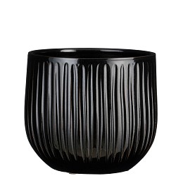 Supergreens Κασπώ Κεραμικό Στρογγυλό "Pablo" Μαύρο Ribble 25x20 εκ.