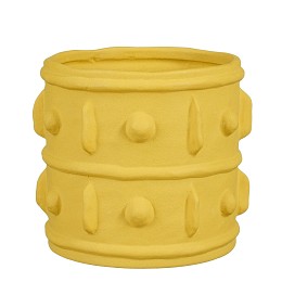 Supergreens Κασπώ Κεραμικό Στρογγυλό "Eden" Όχρα 20.5x18.5 εκ.