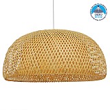 GLOBOSTAR® SAN TROPEZ 01627 Boho Κρεμαστό Φωτιστικό Οροφής με Ντουί 1 x E27 AC 220-240V IP20 - Μπεζ - Μ60 x Π60 x Υ29cm