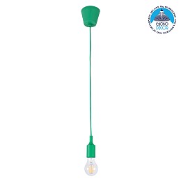 GLOBOSTAR® CABLITO 61556 Μοντέρνο Κρεμαστό Φωτιστικό Οροφής με Ντουί 1 x E27 AC 220-240V IP20 - Πράσινο - Μ4 x Π4 x Υ110cm
