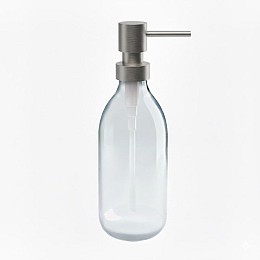 Dispenser (300ml) - Matt Inox, Pam & Co, Ø6.5 x H20 (cm), 79-011