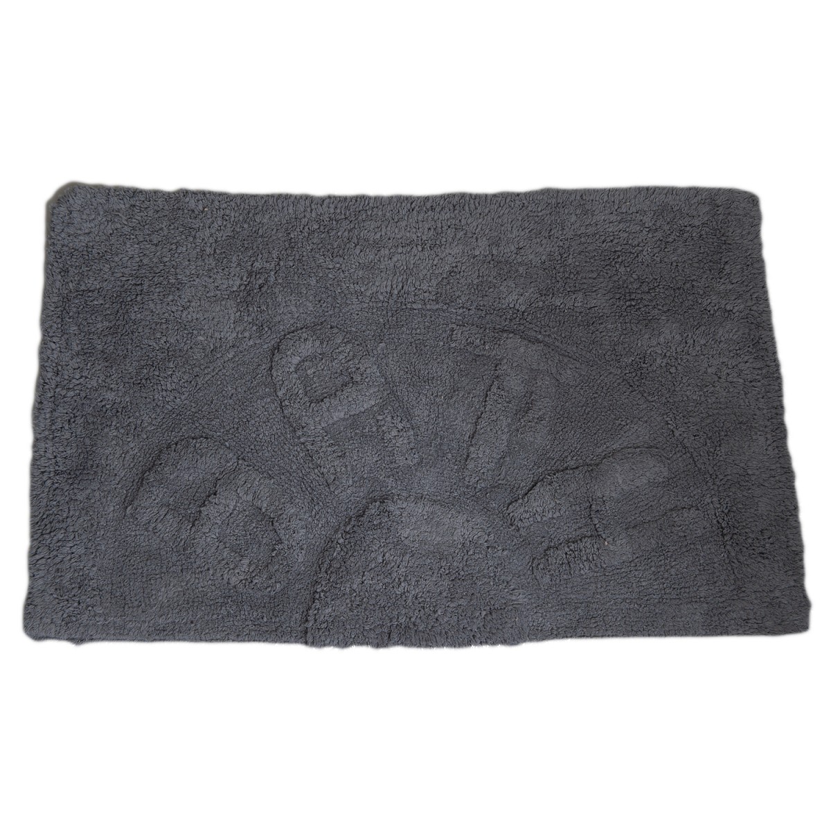 Πατάκι Μπάνιου \'\'BATH\'\' από 100% Βαμβάκι 50x80cm Γκρι MRShome
