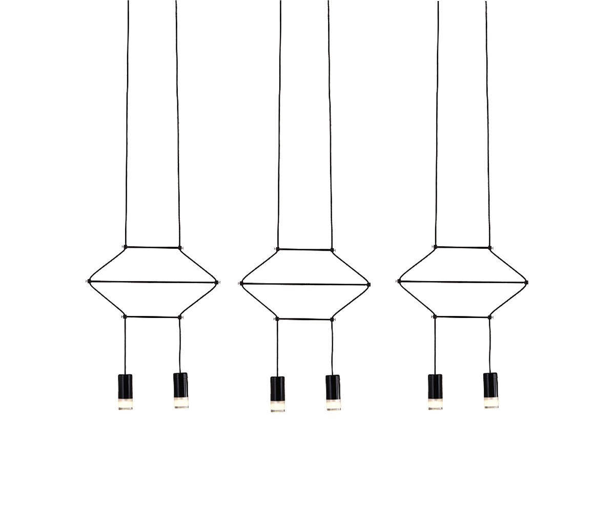 D3015-6 LINE CAVI PENDANT LAMP BLACK 1A4