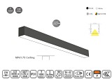 MP61.70C-059-S-3-O-OF-BL Linear Profile Lighting Ceiling 61.5x70mm 59cm
