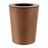 Κάδος δρύινος 9 λίτρα φυσικό ξύλο 22,50χ28,50 cm Eurocasa