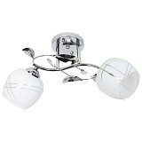 Φωτιστικό οροφής 2 Χ Ε27 45Χ30Χ24 εκ. χρώμιο με γυαλιά - GLOBOBOX 7307B/2 CR
