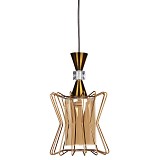 Φωτιστικό μεταλλικό μονόφωτο Ε27 Φ19Χ32 εκ. μπρονζέ με γυαλί - GLOBOBOX 4686-1 GB