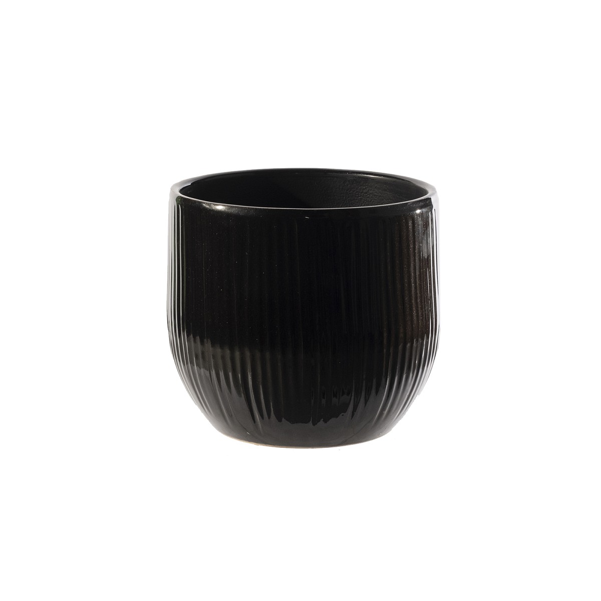 Supergreens Κασπώ Κεραμικό Στρογγυλό \"Pablo\" Μαύρο Ribble 25x20 εκ.