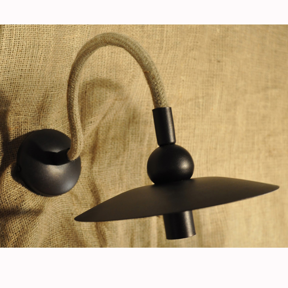 Φωτιστικα Rope Metal and Wood Aπλικες