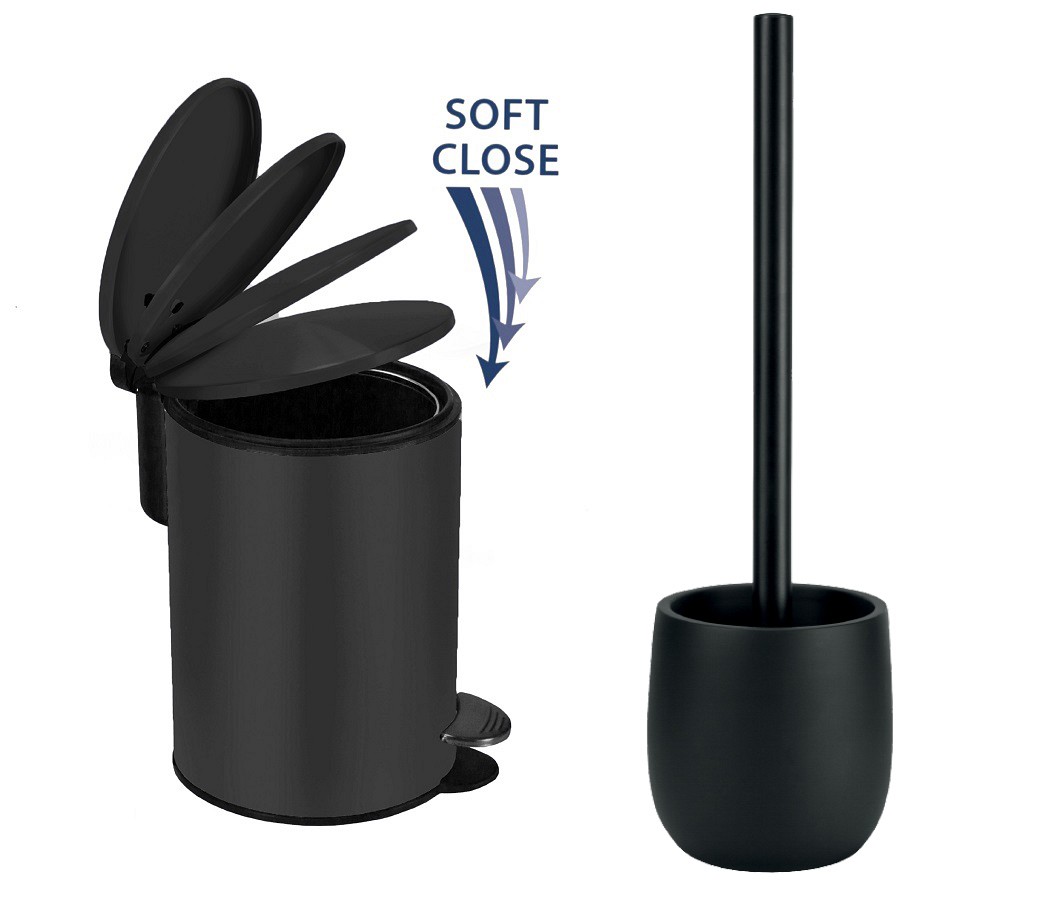 Σετ Καλάθι 3lt με απαλό κλείσιμο & Πιγκάλ Bonny Black