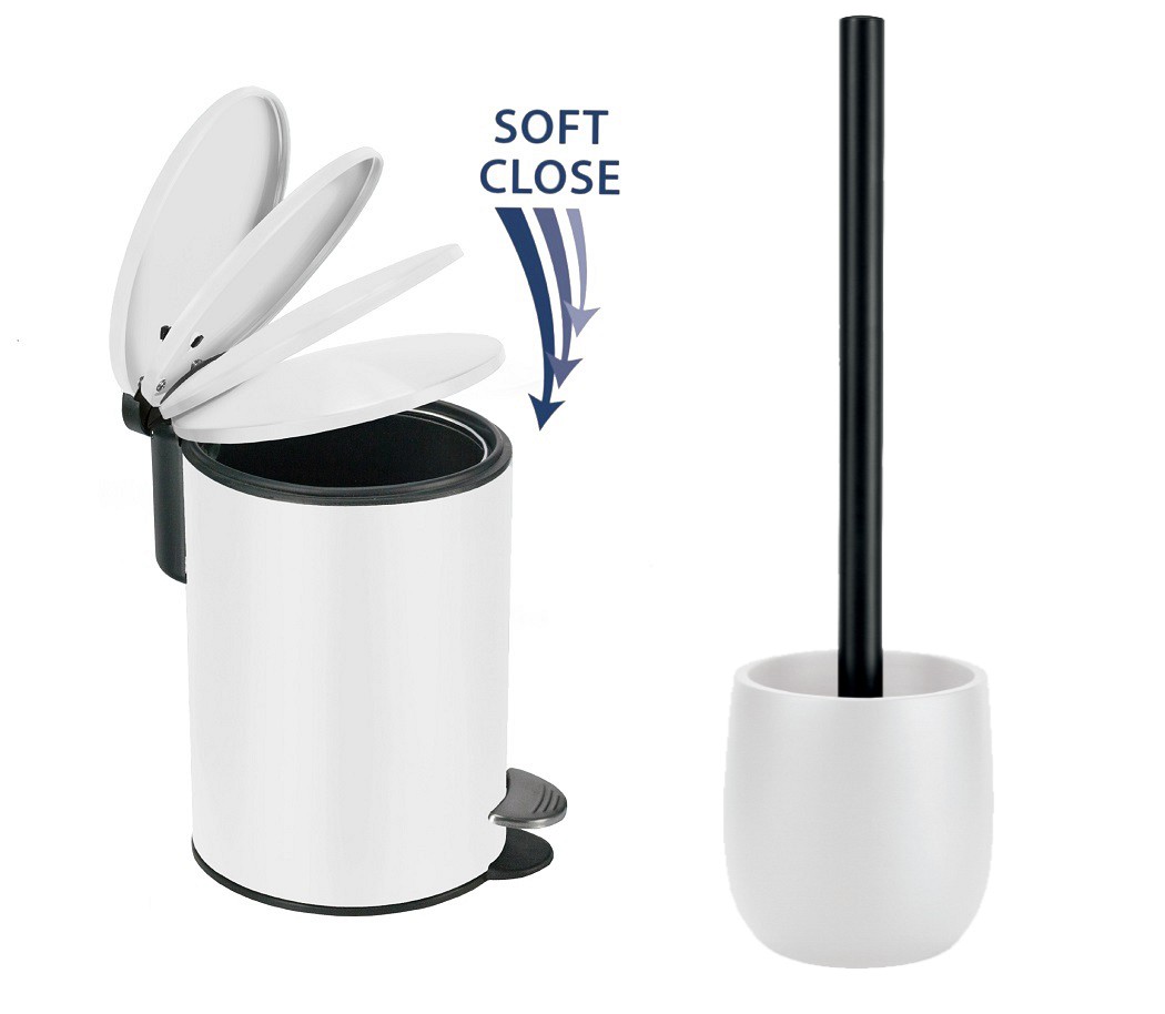 Σετ Καλάθι 3lt με απαλό κλείσιμο & Πιγκάλ Bonny White