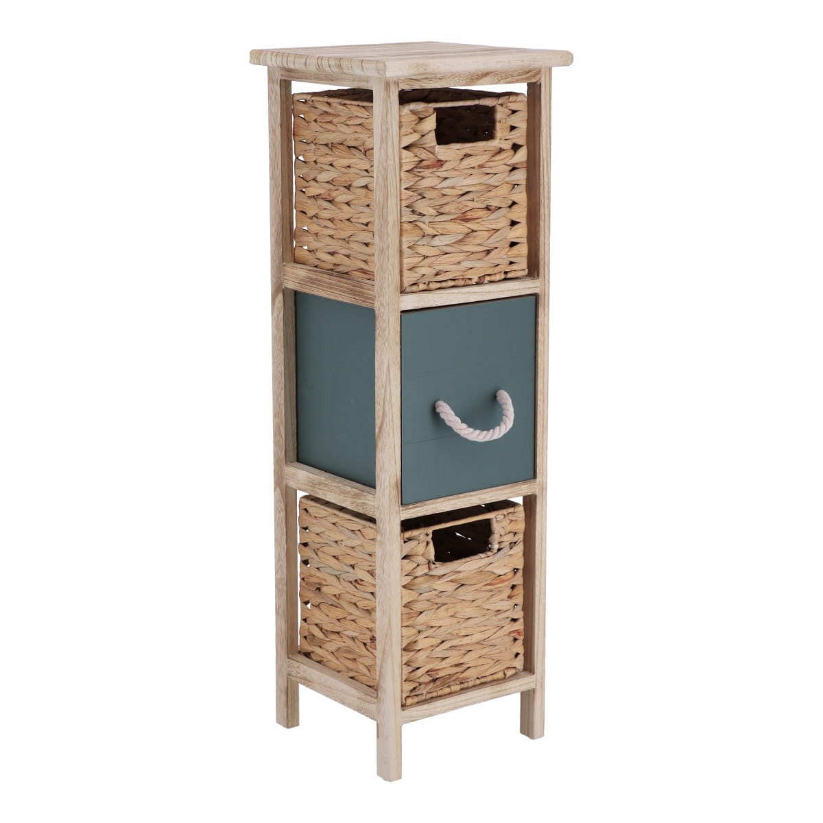 Έπιπλο mdf με 3 συρτάρια απο υάκινθο 25χ25χ77cm Eurocasa