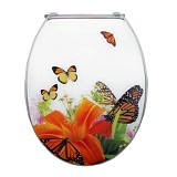 Κάλυμμα λεκάνης Polyresin 36×43 cm πεταλούδες Eurocasa