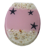 Κάλυμμα λεκάνης Polyresin 36×43 cm με χειροποίητους αστερίες και κοχύλια Eurocasa