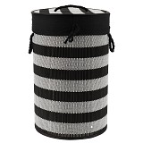 Καλάθι απλύτων πτυσσόμενο από bamboo και βαμβάκι Eurocasa