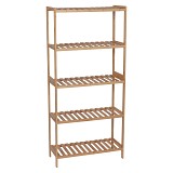 Ραφιέρα μπάνιου με 5 ράφια bamboo 130x60x25cm Eurocasa