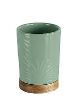 Ποτήρι Palm Από Kεραμικό & Ξύλο 7,8x11 εκ