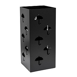 Ομπρελοθήκη Τετράγωνη - Matt Black, Pam & Co, W22 x D22 x H50 (cm), 25-403