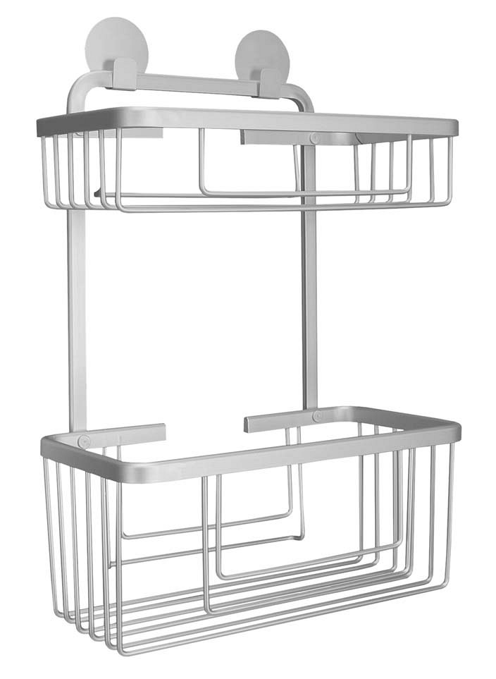 Επιτοίχια Ραφιέρα Rocco Από Αλουμίνιο με 2 Ράφια 26x35,5x13,5 εκ