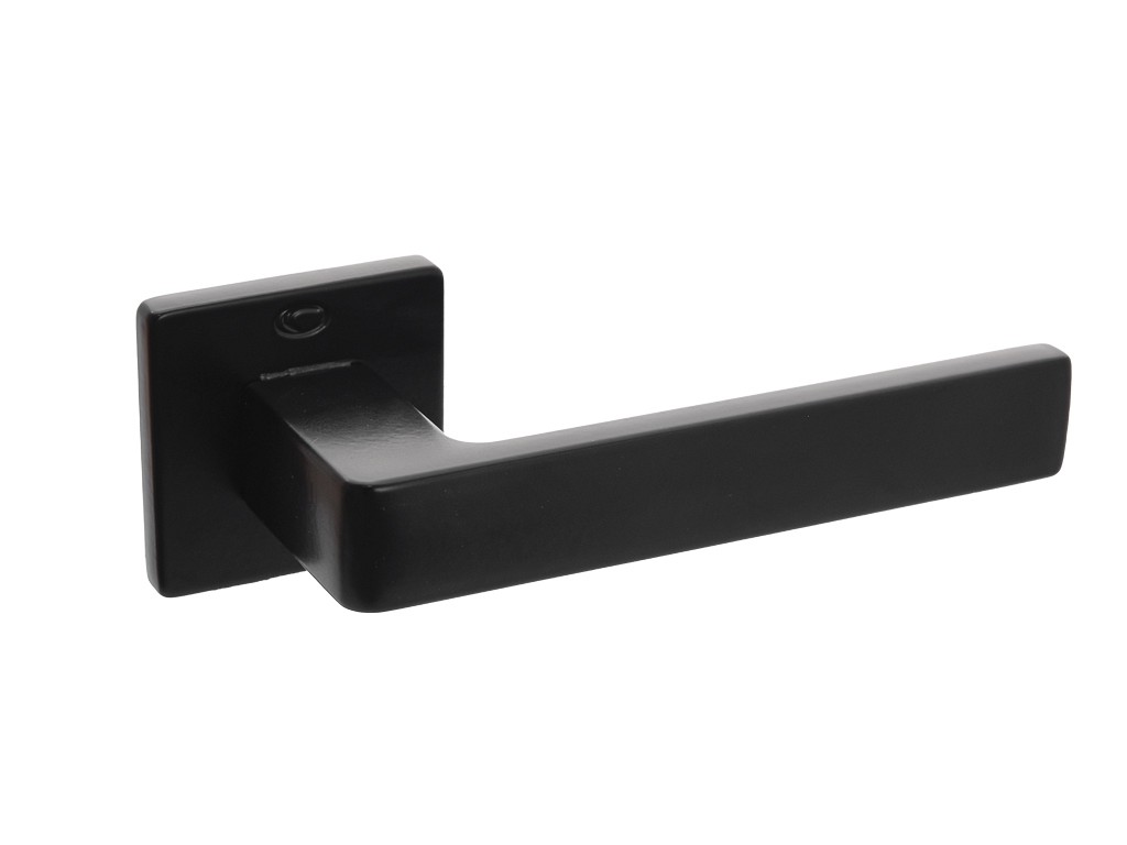 Δεξιά Χειρολαβή Πόρτας σε Ροζέτα με Επιστόμιο Κυλίνδρου Ματ