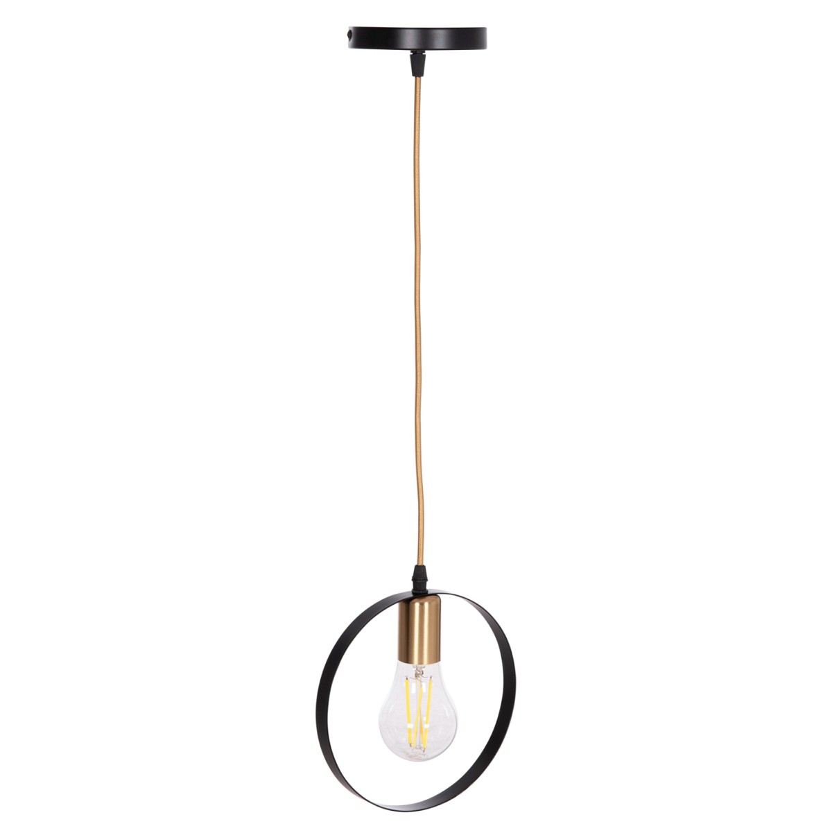 ΦΩΤΙΣΤΙΚΟ ΟΡΟΦΗΣ ΚΡΕΜΑΣΤΟ KRENT HM7425.11 ΜΑΥΡΟ-ΧΡΥΣΟ 20x4x125Υεκ.