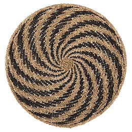 ΔΙΑΚΟΣΜΗΤΙΚΟ ΤΟΙΧΟΥ ΣΤΡΟΓΓΥΛΟ HM7830.02 ΣΠΙΡΑΛ ΟΨΗ-SEAGRASS ΣΕ ΜΑΥΡΟ-ΦΥΣΙΚΟ Φ61x3εκ.