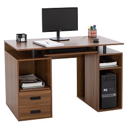 ΓΡΑΦΕΙΟ ΜΕΛΑΜΙΝΗΣ STATUS HM2026.03 WALNUT 120Χ55Χ76 εκ.