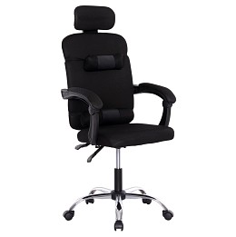 ΚΑΡΕΚΛΑ ΓΡΑΦΕΙΟΥ CRONER HM1196.01 ΜΑΥΡΟ MESH-ΜΕΤΑΛ.ΒΑΣΗ-NYLON ΣΚΕΛΕΤΟΣ 58x99x120Υεκ.