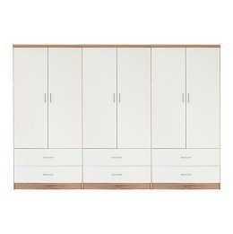ΝΤΟΥΛΑΠΑ 6ΦΥΛΛΗ REINA ME 6 ΣΥΡΤΑΡΙΑ HM21060.06 ΜΕΛΑΜΙΝΗ ΣΕ ΛΕΥΚΟ-ΣΟΝΑΜΑ 240x42x181Υεκ