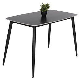 ΤΡΑΠΕΖΙ RAVEN HM9854.02 ΚΕΡΑΜΙΚΟ TOP ΜΑΥΡΟ ΜΑΡΜΑΡΟ-ΜΑΥΡΟ ΜΕΤΑΛΛΟ 120x70x73Υεκ.