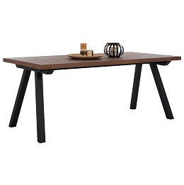 ΤΡΑΠΕΖΙ ΤΡΑΠΕΖΑΡΙΑΣ JAY HM9304.02 ΚΑΠΛΑΜΑΣ ΚΑΡΥΔΙΑΣ ΡΟΥΣΤΙΚ ΣΤΥΛ 200x100x75 εκ.