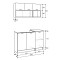 ΣΥΝΘΕΣΗ ΚΟΥΖΙΝΑΣ BLAINE ΜΕΛΑΜΙΝΗ ΓΚΡΙ HM2439.10 120x46-29,2εκ.