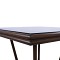 ΤΡΑΠΕΖΙ ΑΛΟΥΜΙΝΙΟΥ HARLOW 70X70X76 BAMBOO LOOK HM5568.01 ΛΕΥΚΗ ΠΑΤΙΝΑ ΜΕ ΓΥΑΛΙ