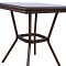 ΤΡΑΠΕΖΙ ΑΛΟΥΜΙΝΙΟΥ HARLOW 70X70X76 BAMBOO LOOK HM5568.01 ΛΕΥΚΗ ΠΑΤΙΝΑ ΜΕ ΓΥΑΛΙ