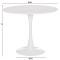 ΤΡΑΠΕΖΙ ΣΤΡΟΓΓΥΛΟ BROLIN HM18141.01 MDF TOP-ΒΑΣΗ ΜΕΤΑΛΛΙΚΗ--ΛΕΥΚΟ Φ90x73Υεκ