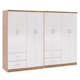 ΝΤΟΥΛΑΠΑ 8ΦΥΛΛΗ BRIANA HM21237.02 ΜΕΛΑΜΙΝΗ SONAMA & ΛΕΥΚΟ 241x42,5Χ180,5Υεκ.