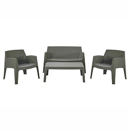 ΣΕΤ ΣΑΛΟΝΙ ΕΞ.ΧΩΡΟΥ 4ΤΜΧ SLEEK HM21268.05 DARK OLIVE GREEN ΠΟΛΥΠΡΟΠΥΛΕΝΙΟ