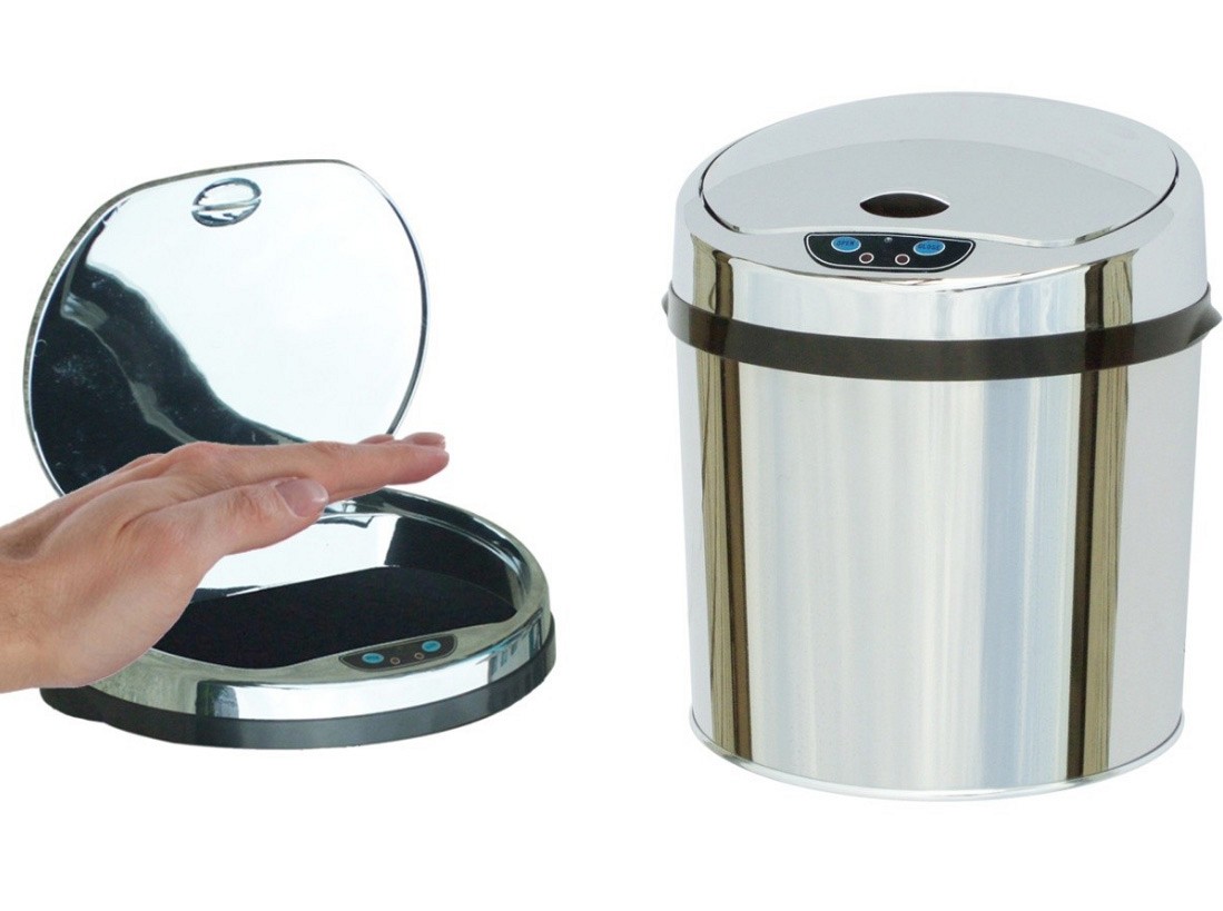 Αυτόματος μεταλλικός κάδος 6 lt