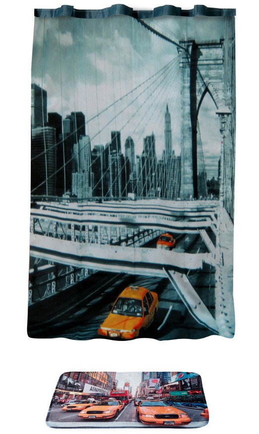 Σετ 2 τεμ. Κουρτίνα & Ταπετο Μπάνιου Das HOME