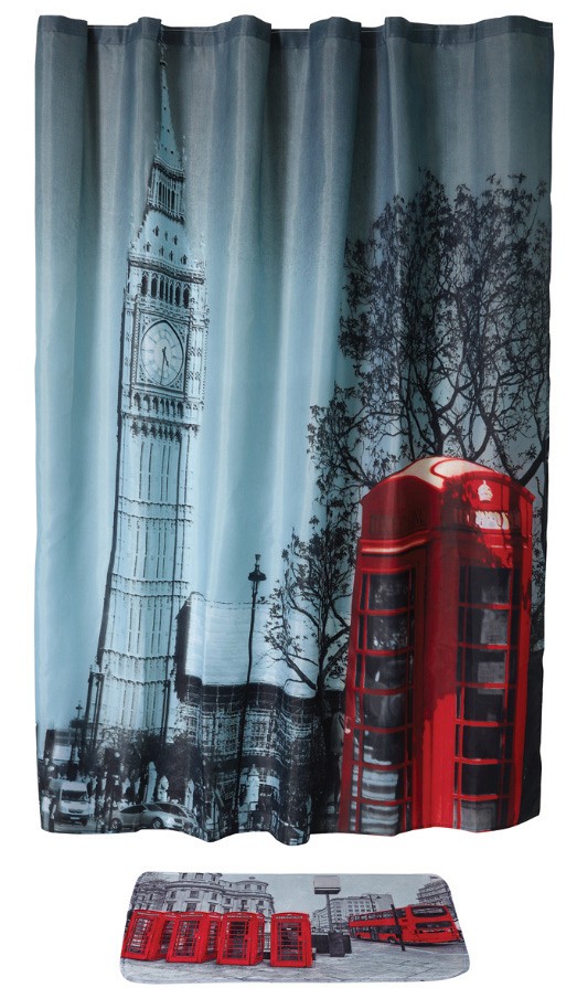 Σετ 2 τεμ. Κουρτίνα & Ταπετο Μπάνιου Das HOME