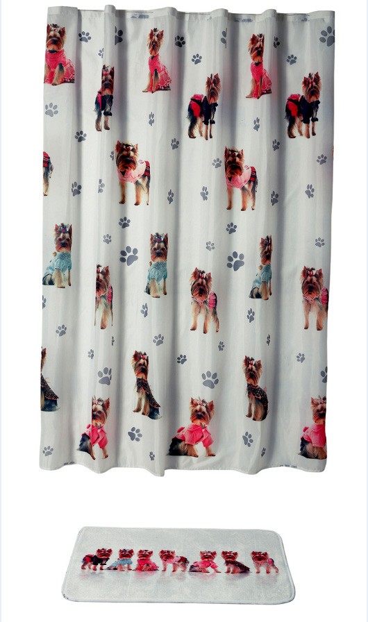 Σετ 2 τεμ. Κουρτίνα & Ταπετο Μπάνιου Das HOME